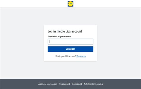 my lidl log in